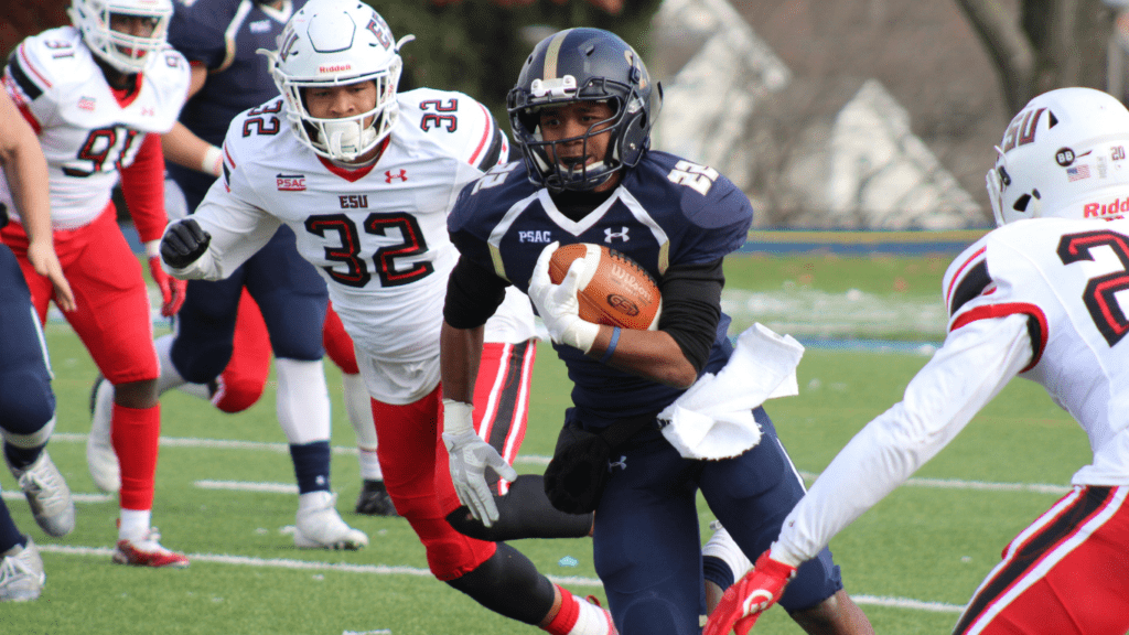 a person playing football