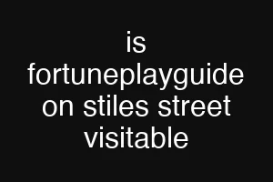 is fortuneplayguide on stiles street visitable